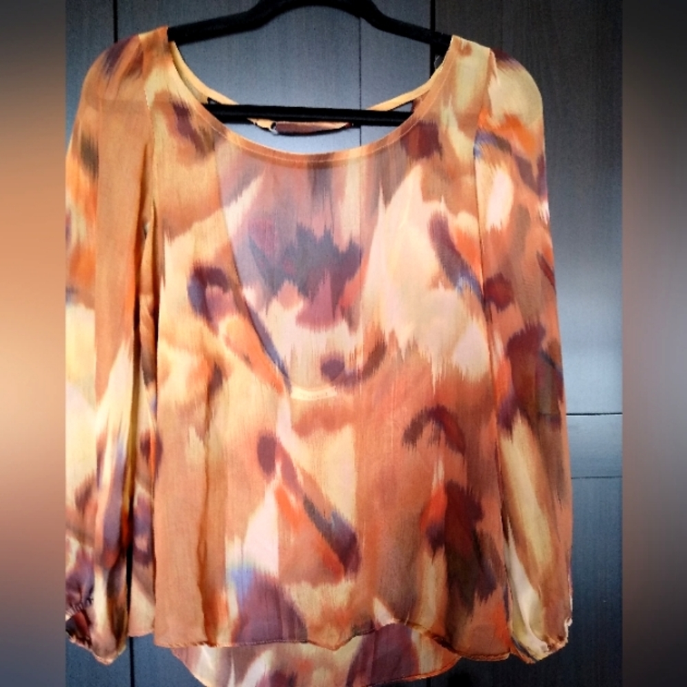 Sheer flowy blouse
